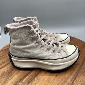 Converse Run Star Hike High Shoes Womens 5.5 Faux Fur Lining Chunky Platform